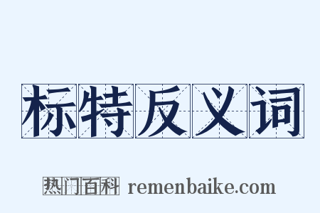 标特反义词是什么意思的图片